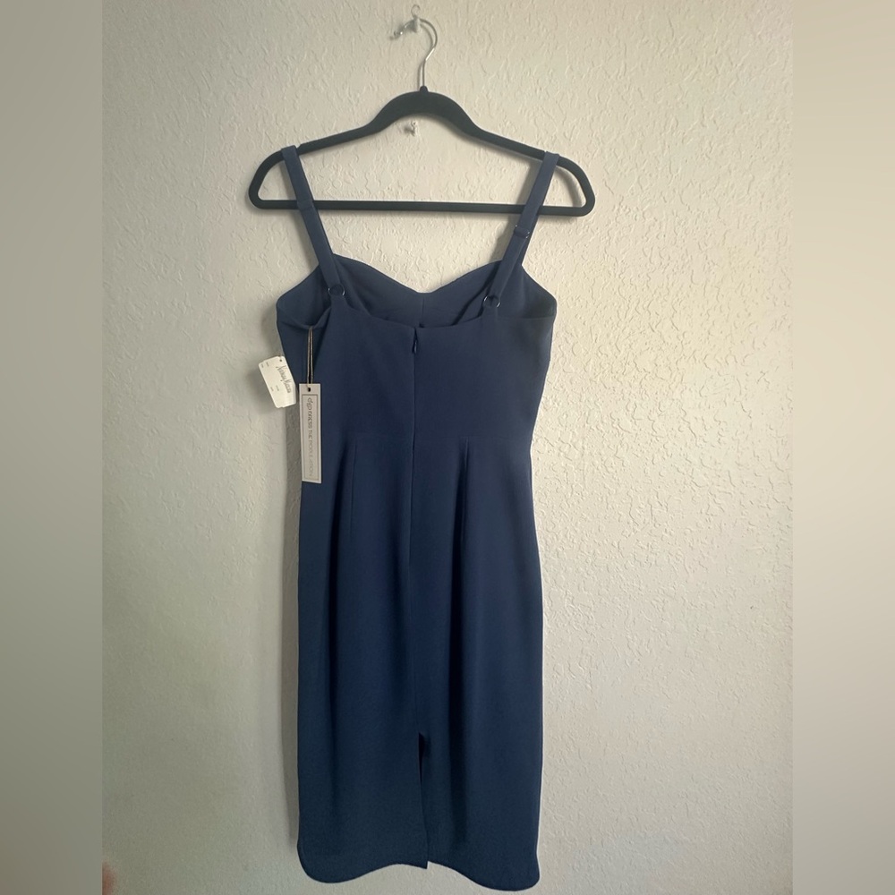 Dress the Population Blue Sheath Midi Dress Sweetheart Neckline Small - Picture 6 of 7
